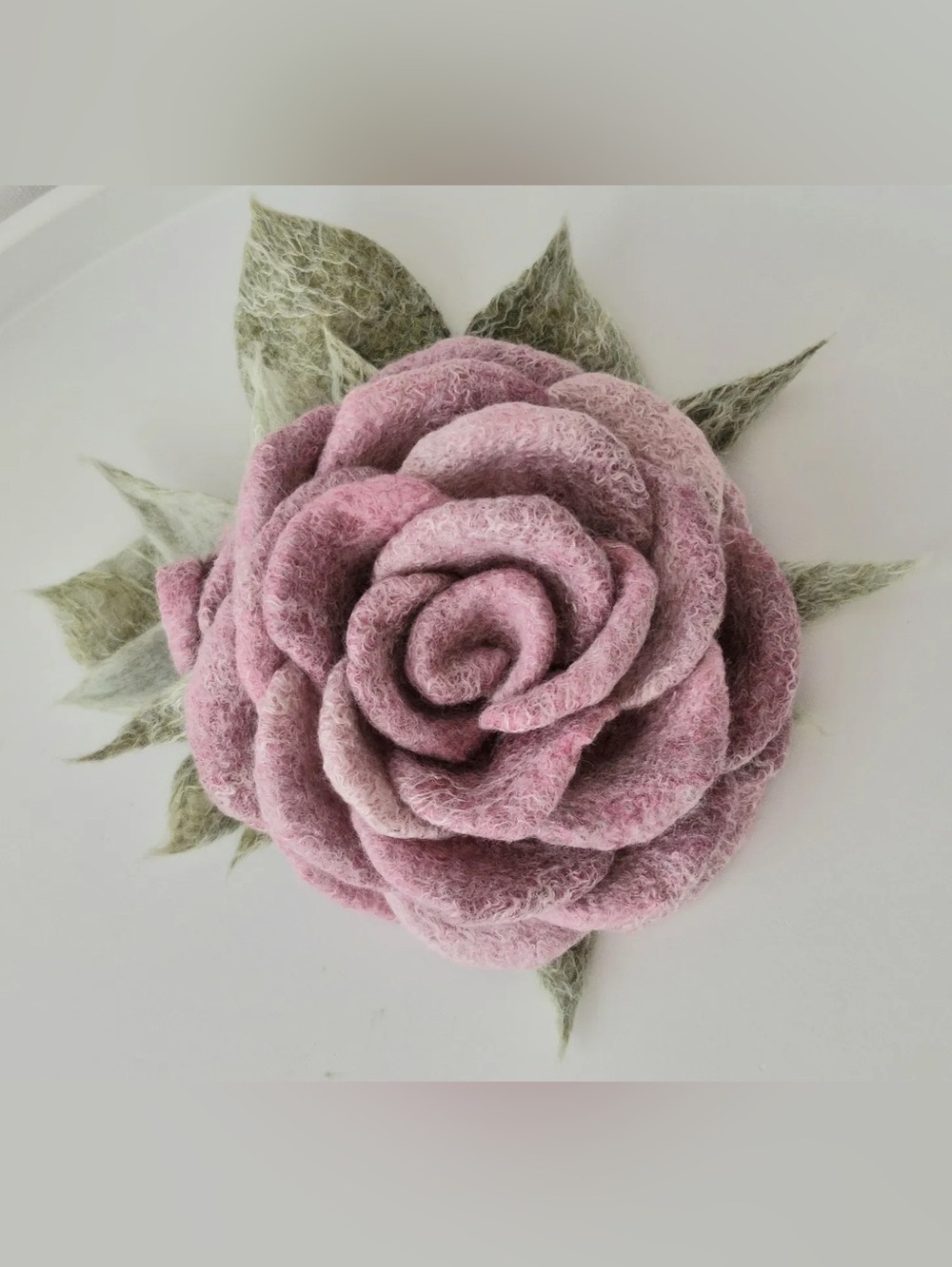 Felted wool rose decoration, purple floral handmade brooch, flower for hat